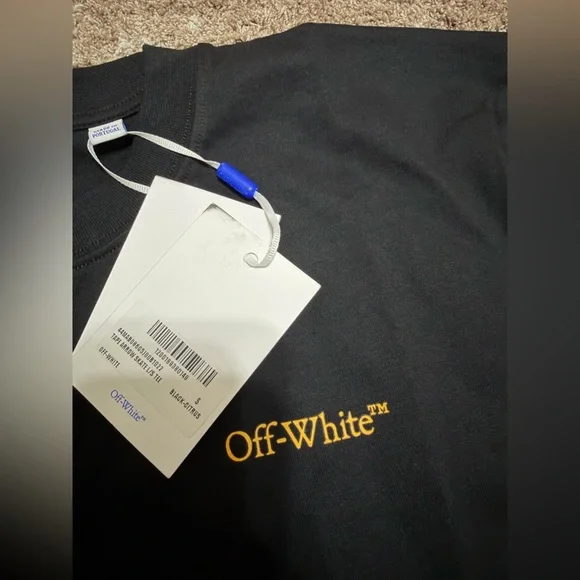Off White tape arrow skate long sleeve tee in black